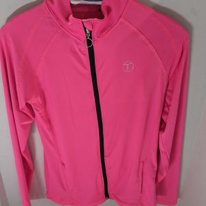 Offset activewear zippered lightweight jacket pink  women's size 14 logo on back